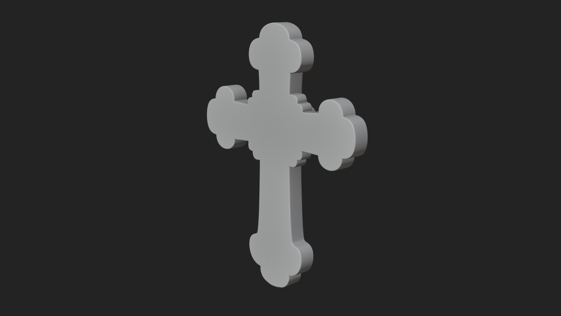Carved Relief Wall Cross Design 293 3D Print Model 3D Model