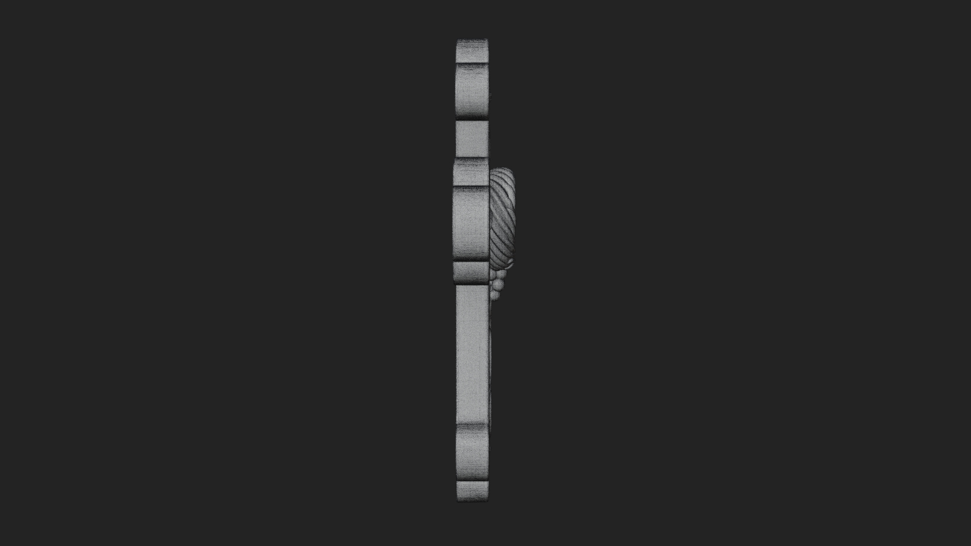 Carved Relief Wall Cross Design 293 3D Print Model 3D Model
