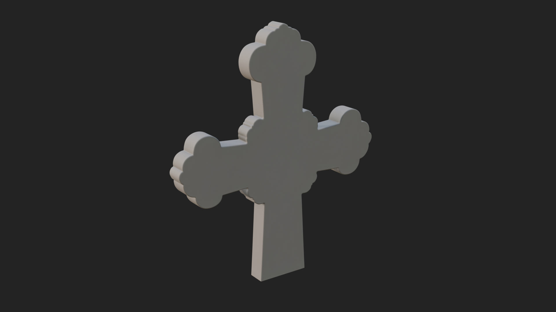 Carved Relief Wall Cross Design 295 3D Print Model 3D Model