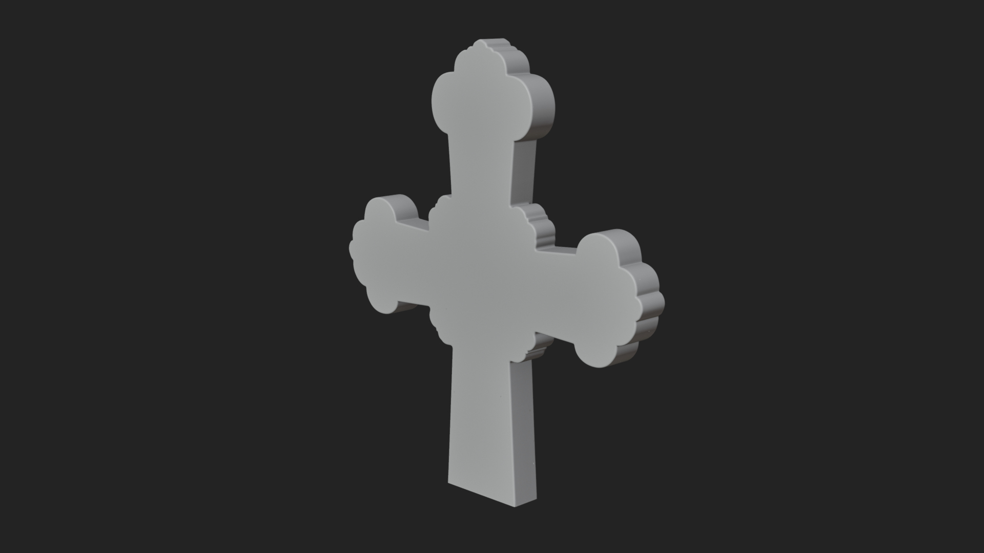 Carved Relief Wall Cross Design 295 3D Print Model 3D Model