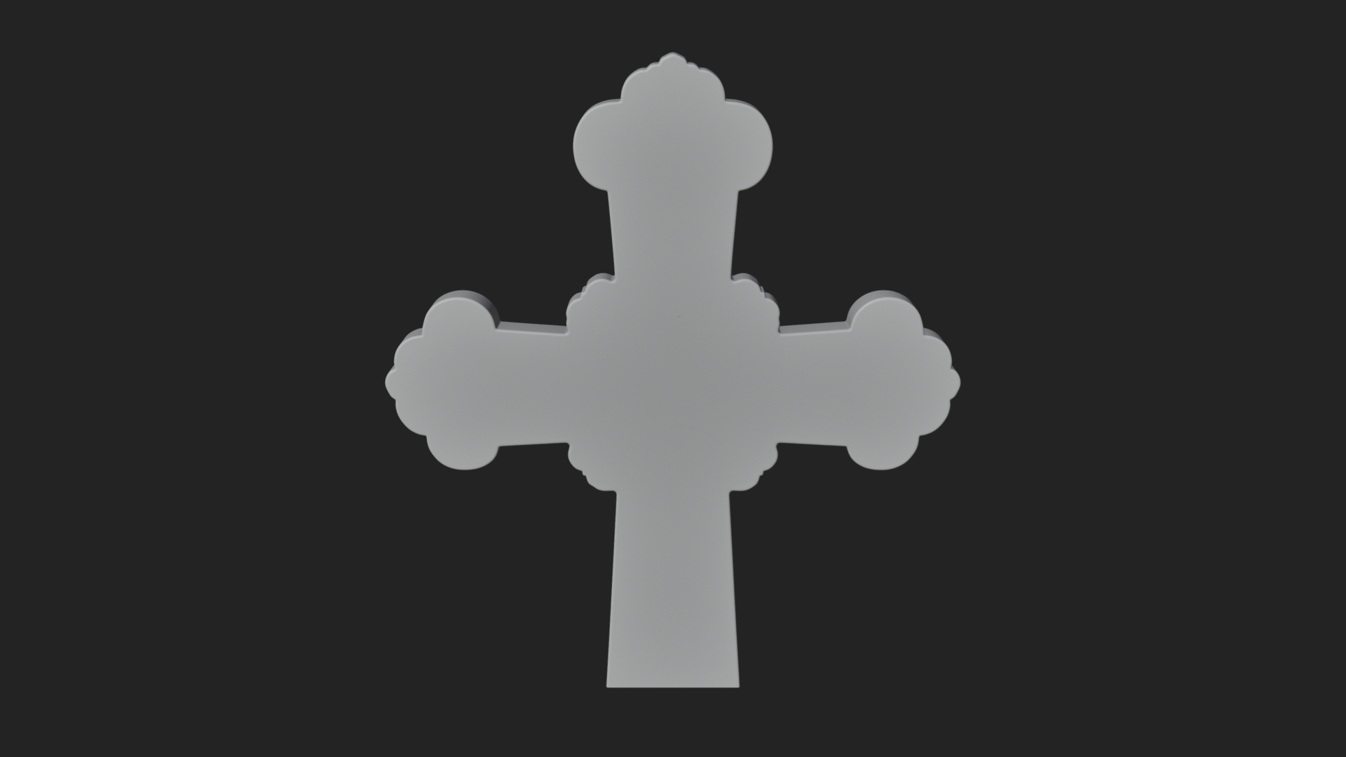 Carved Relief Wall Cross Design 295 3D Print Model 3D Model