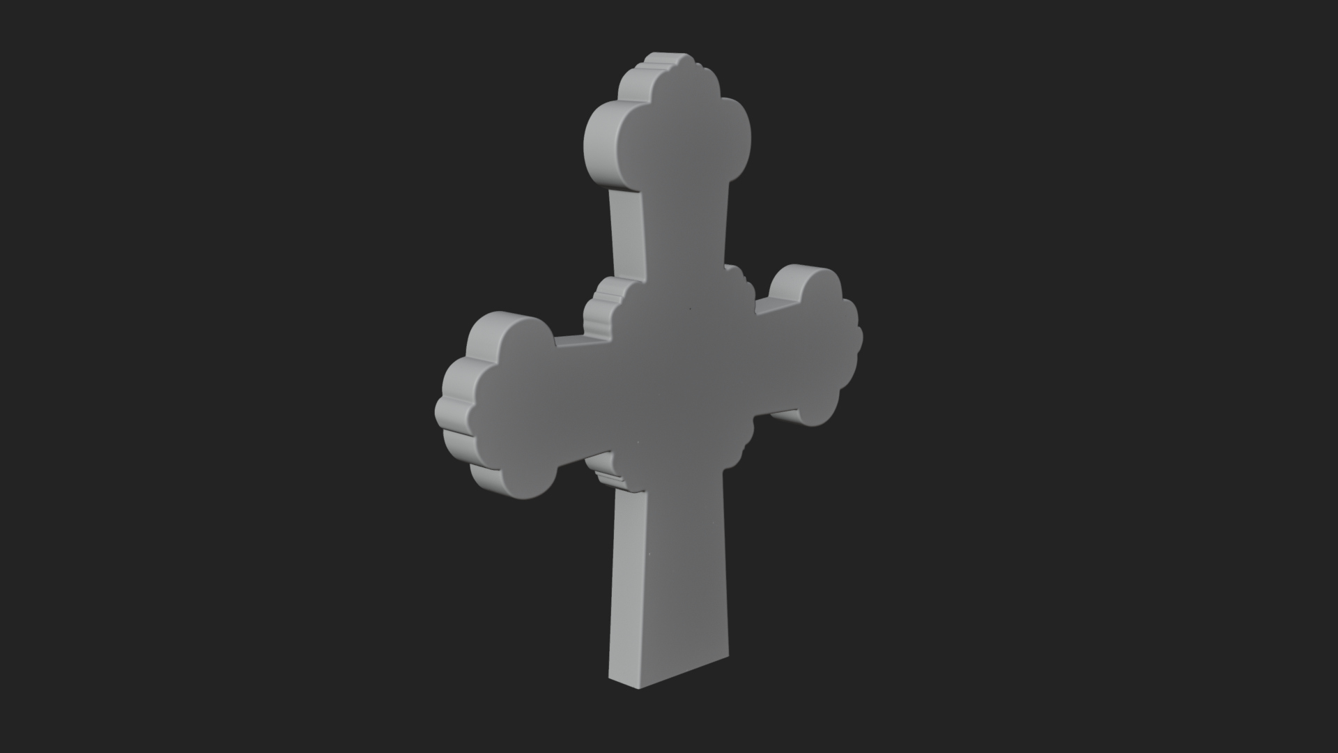 Carved Relief Wall Cross Design 295 3D Print Model 3D Model