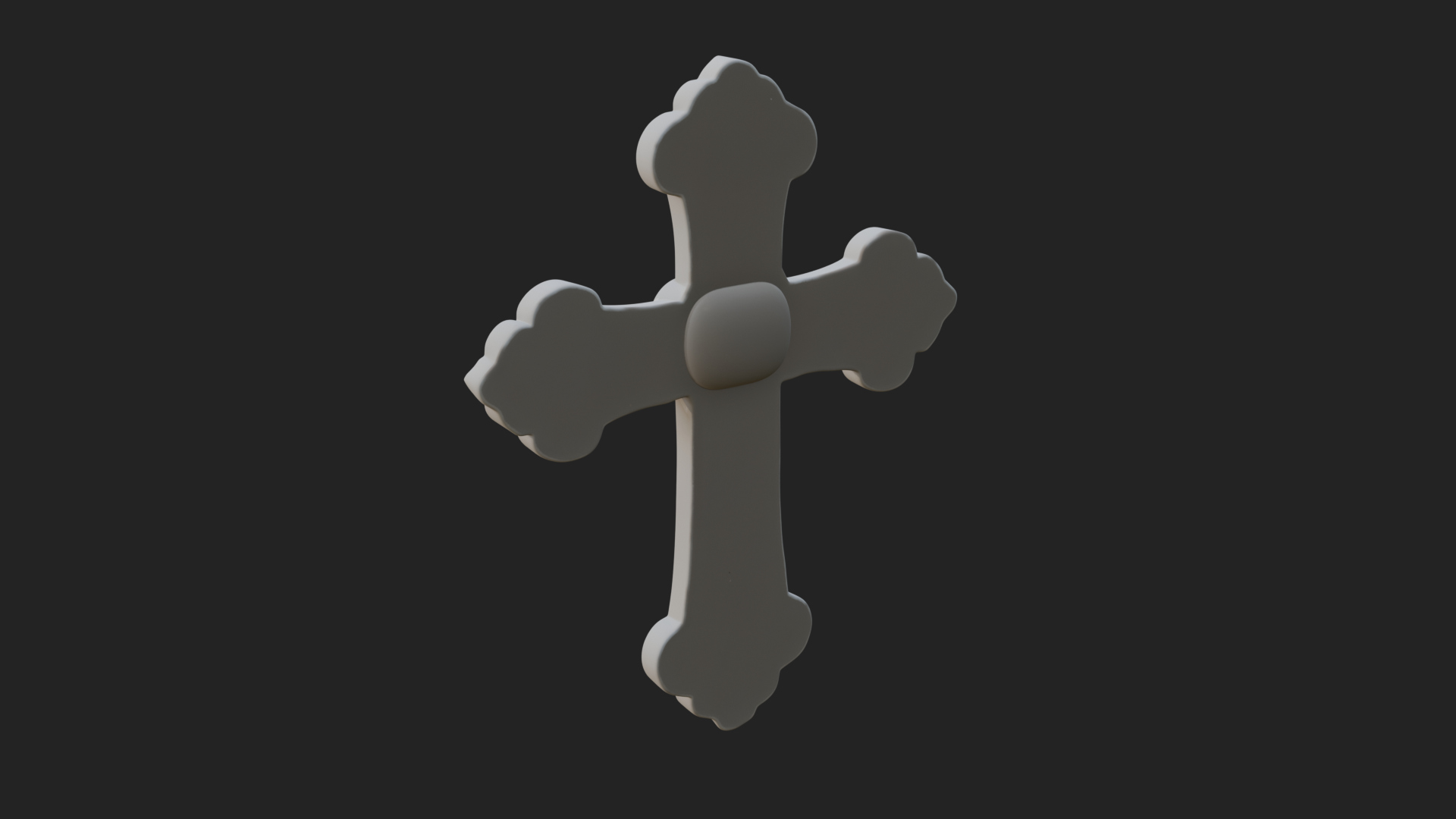 Carved Relief Wall Cross Design 297 3D Print Model 3D Model