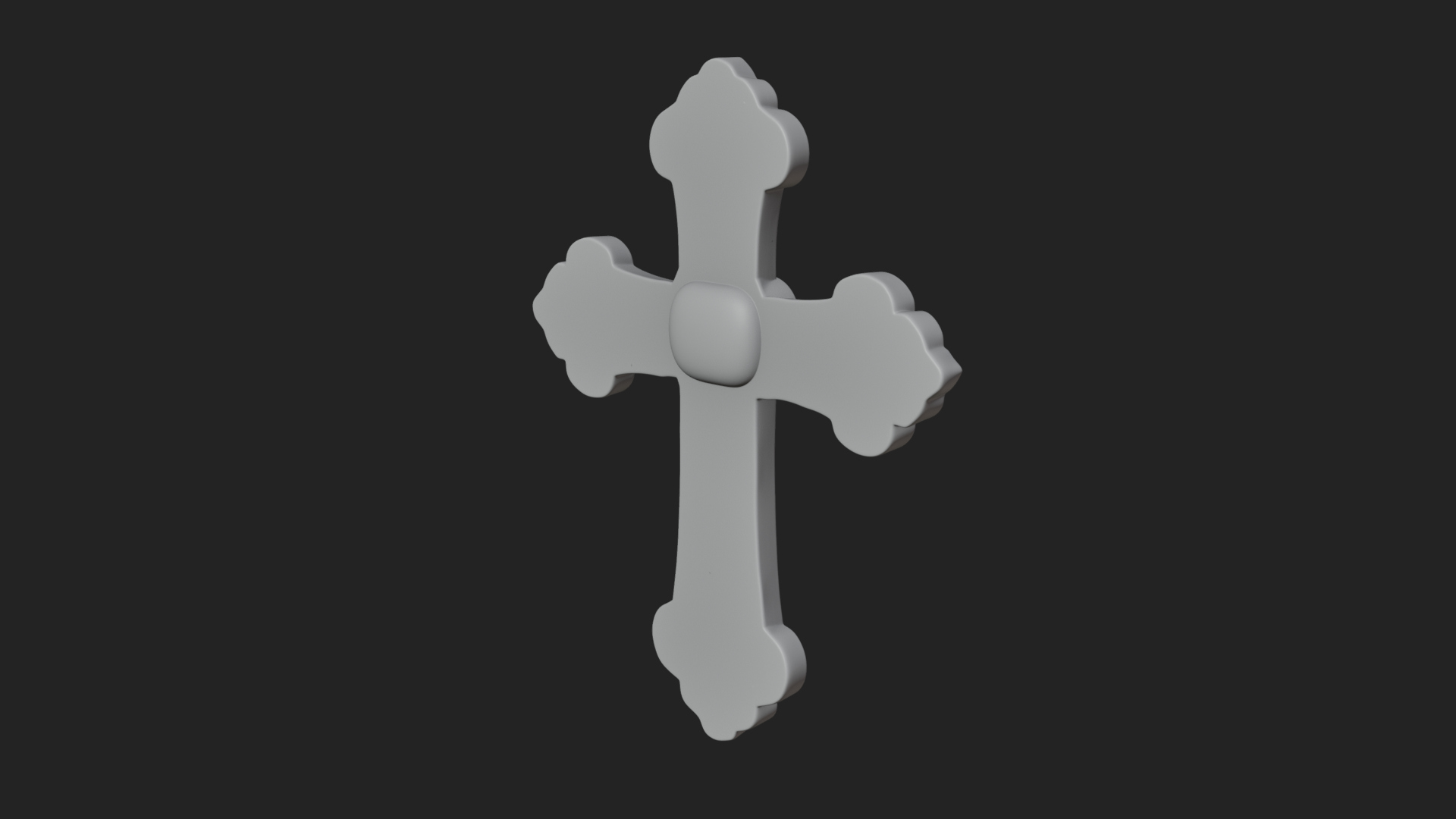 Carved Relief Wall Cross Design 297 3D Print Model 3D Model