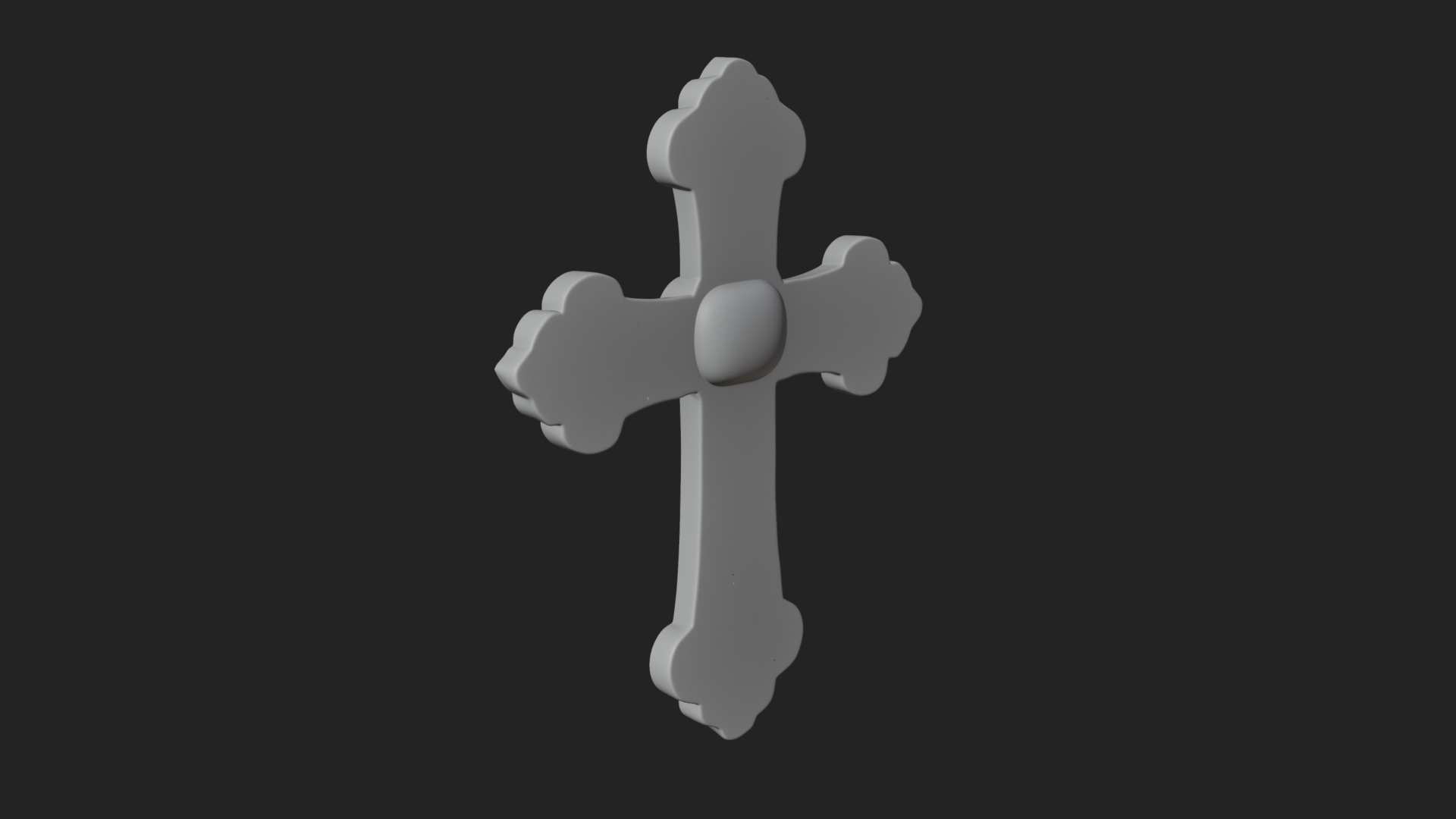 Carved Relief Wall Cross Design 297 3D Print Model 3D Model