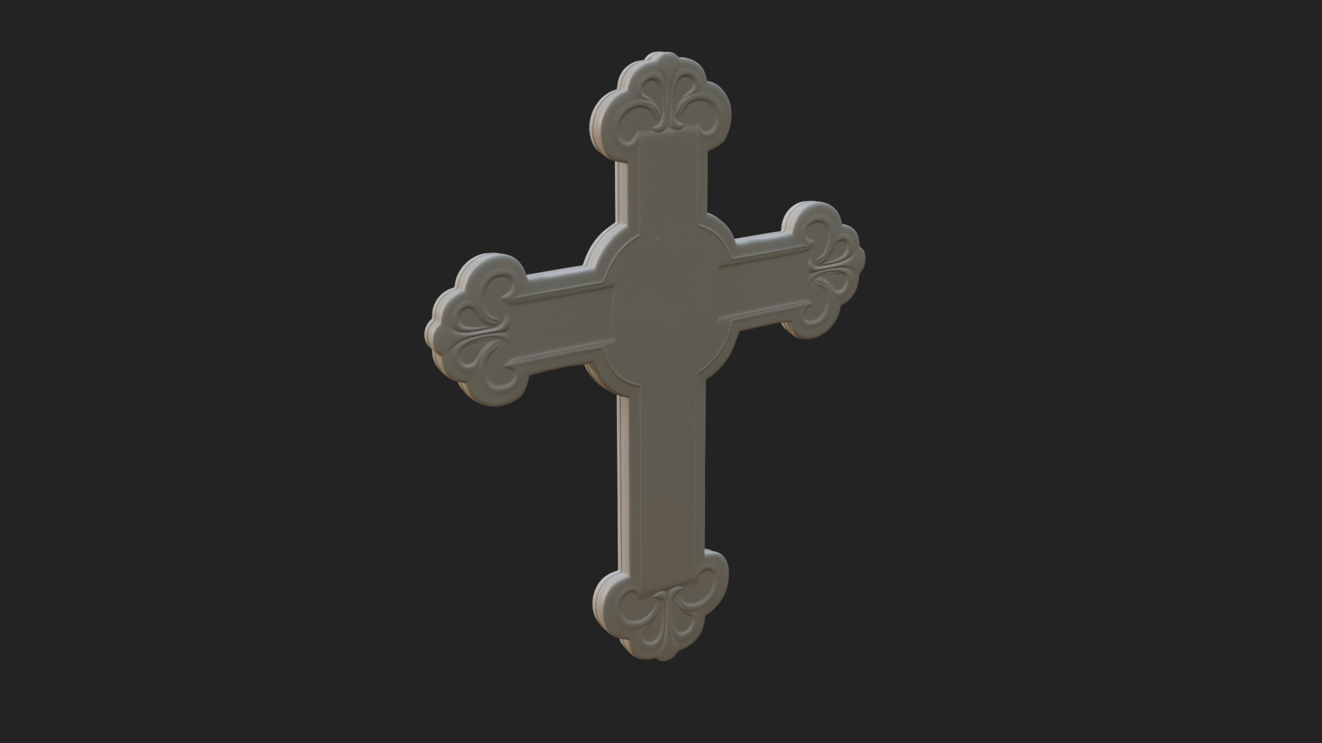 Carved Relief Wall Cross Design 30 3D Print Model 3D Model