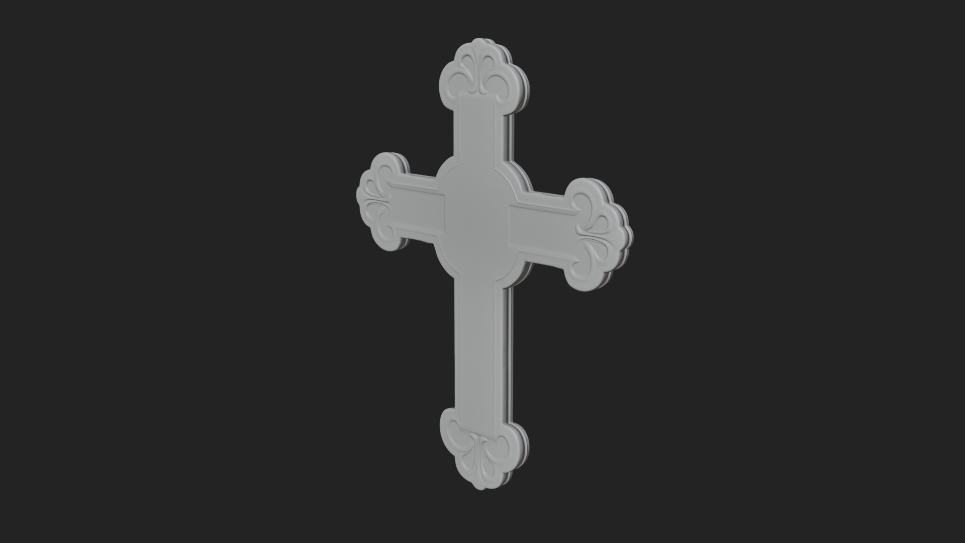 Carved Relief Wall Cross Design 30 3D Print Model 3D Model