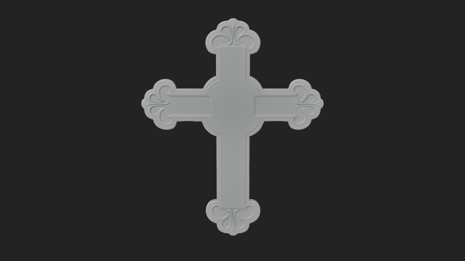 Carved Relief Wall Cross Design 30 3D Print Model 3D Model