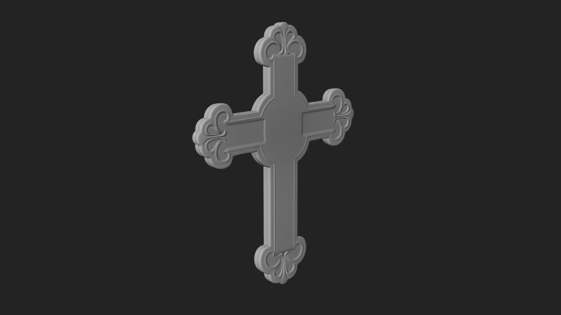 Carved Relief Wall Cross Design 30 3D Print Model 3D Model