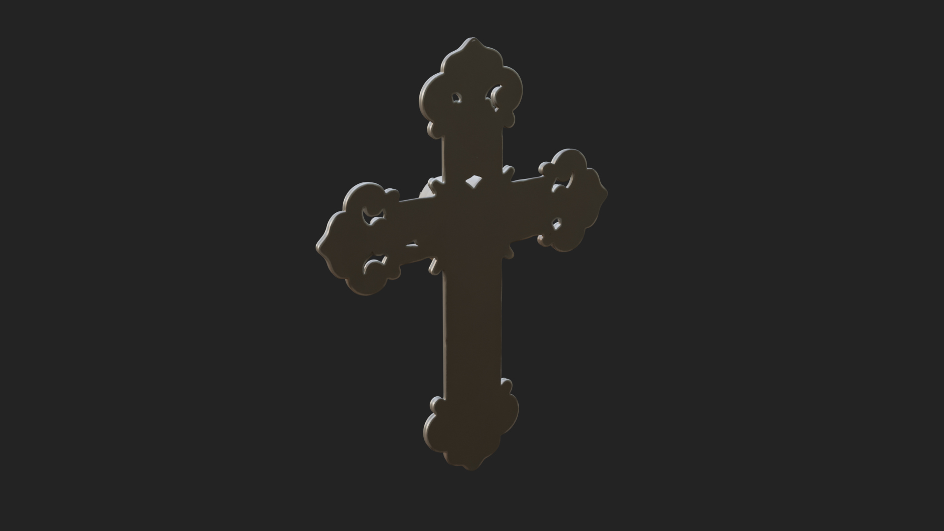 Carved Relief Wall Cross Design 300 3D Print Model 3D Model