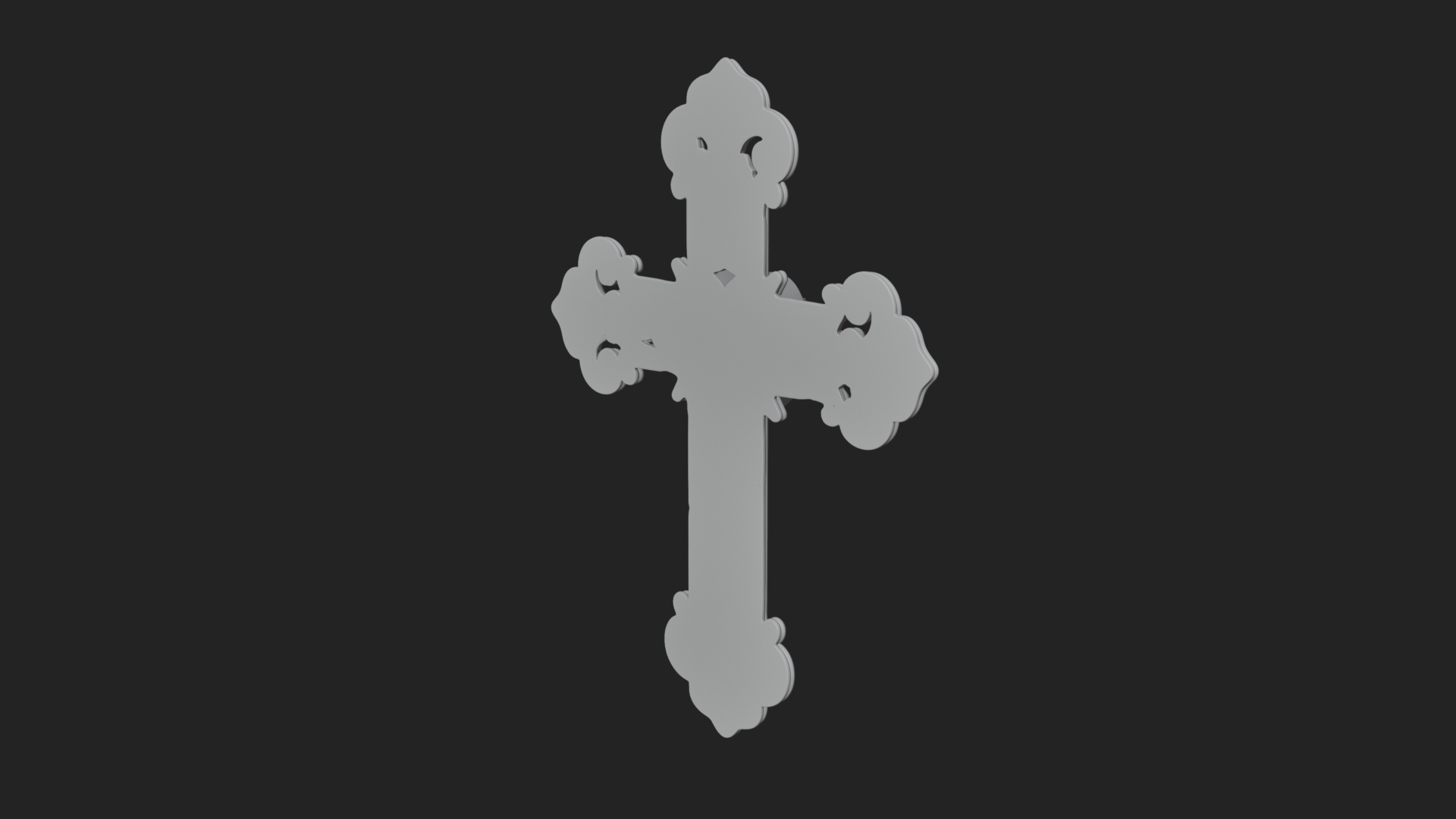 Carved Relief Wall Cross Design 300 3D Print Model 3D Model