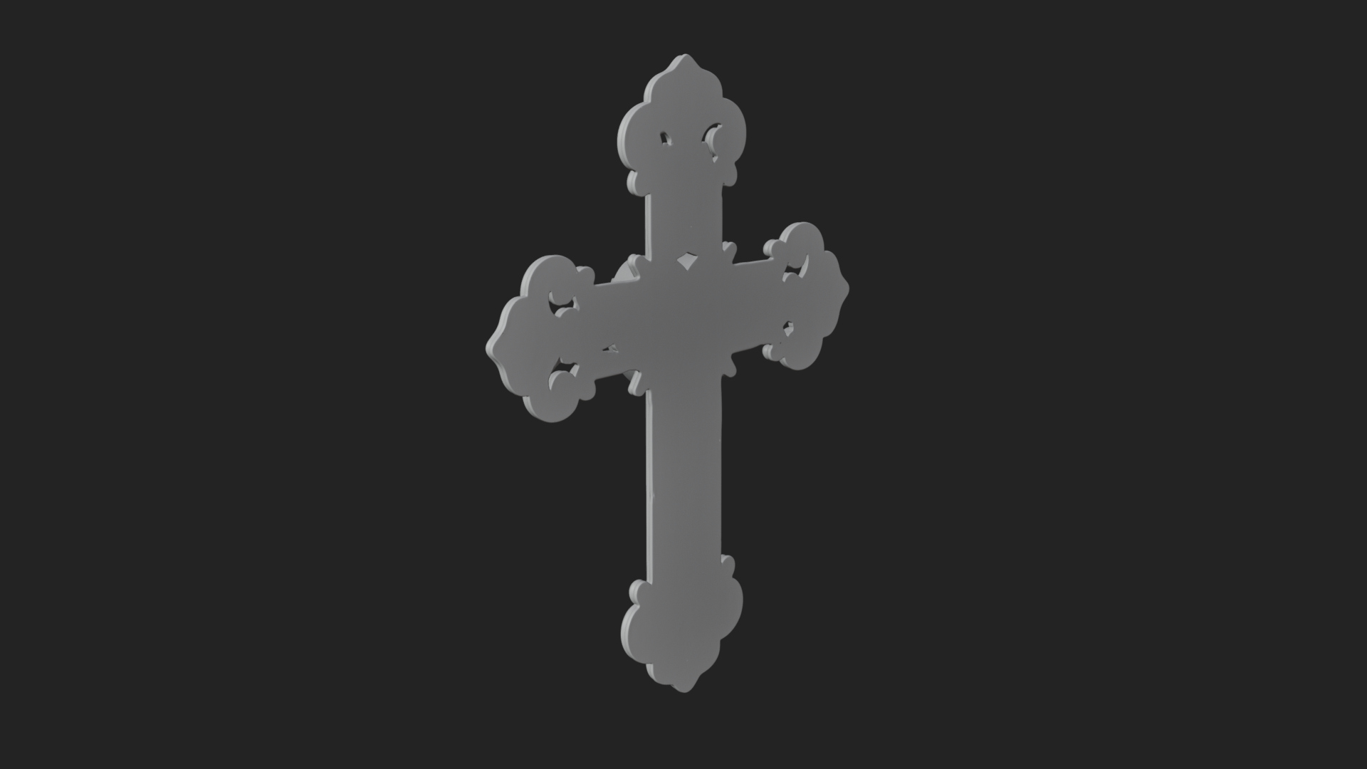 Carved Relief Wall Cross Design 300 3D Print Model 3D Model