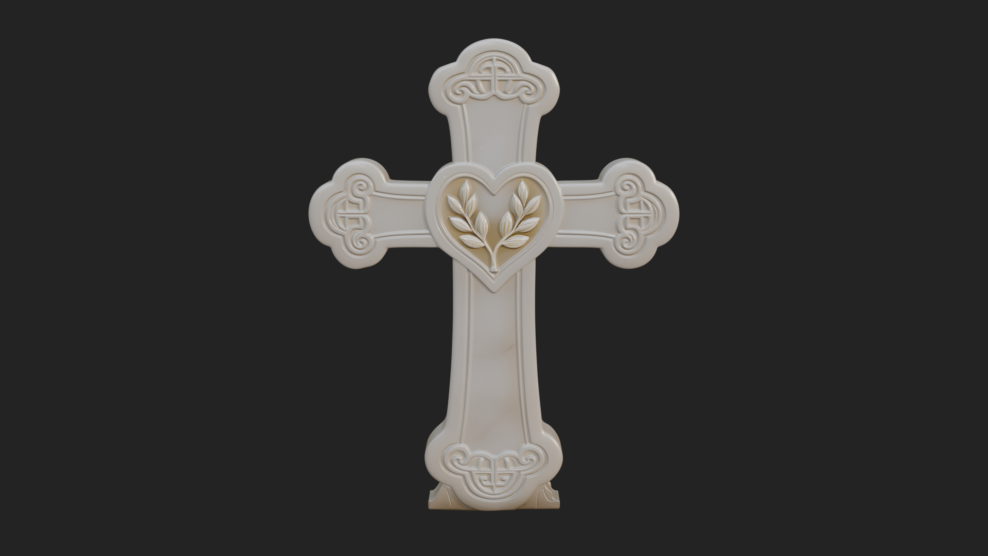 Carved Relief Wall Cross Design 301 3D Print Model 3D Model