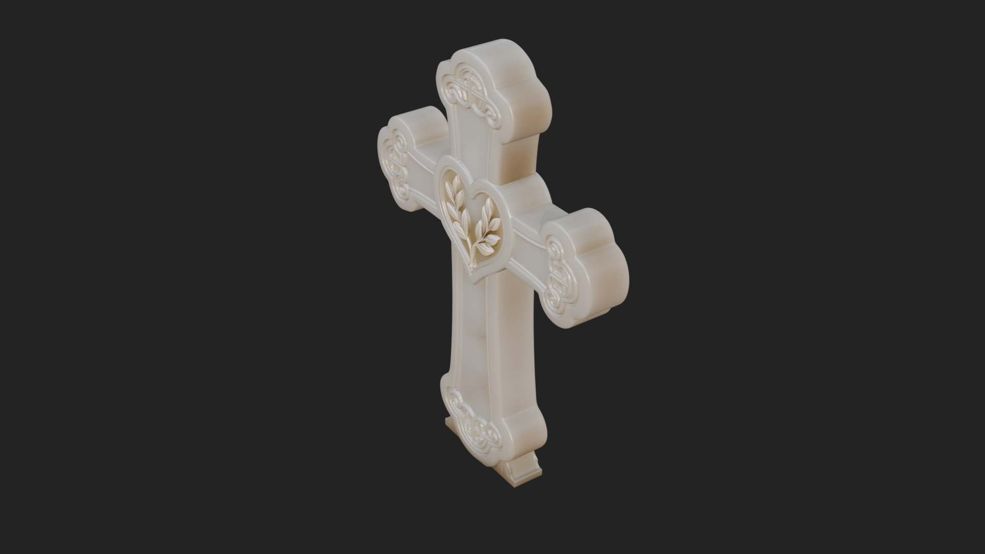 Carved Relief Wall Cross Design 301 3D Print Model 3D Model