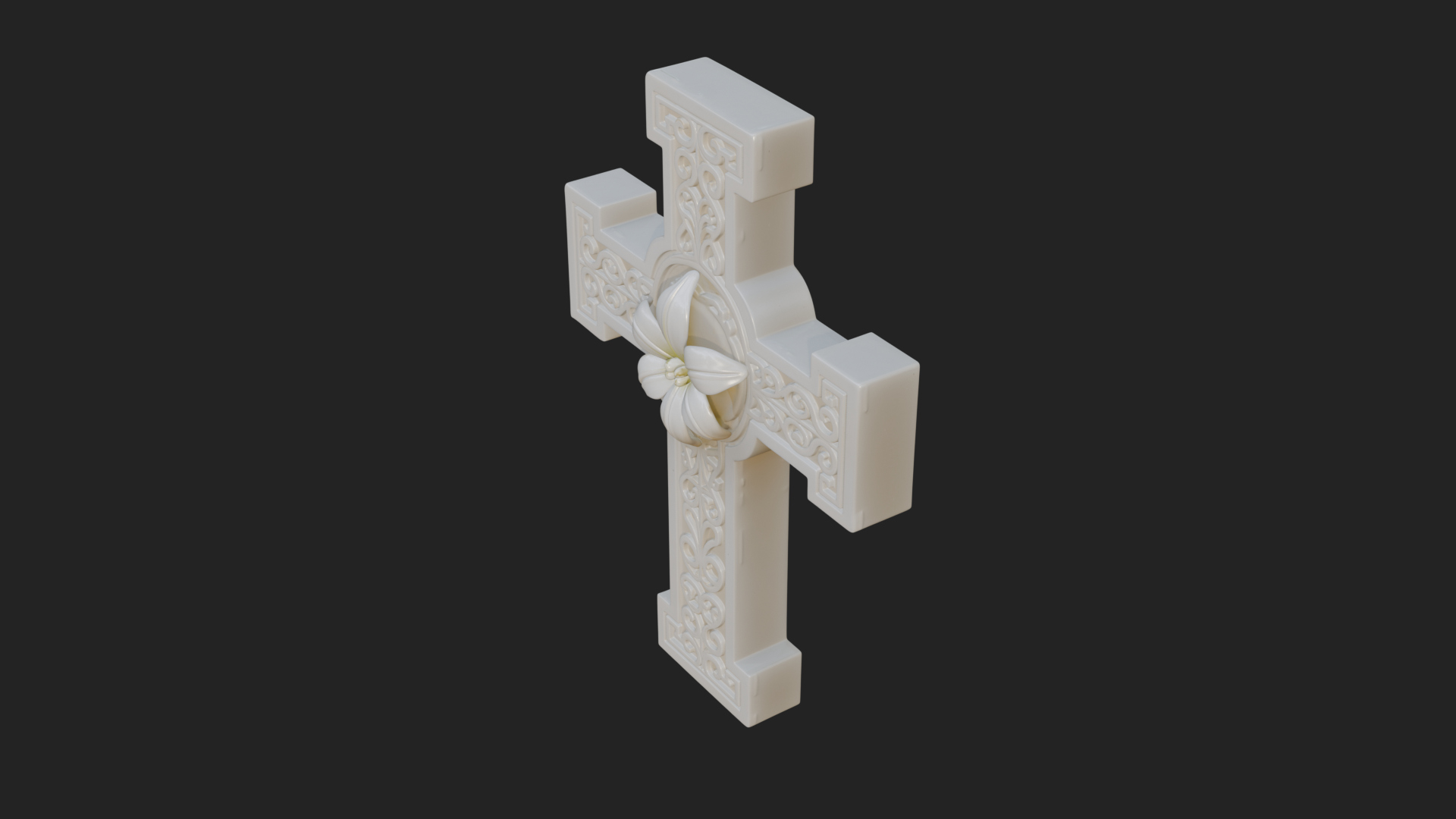 Carved Relief Wall Cross Design 302 3D Print Model 3D Model