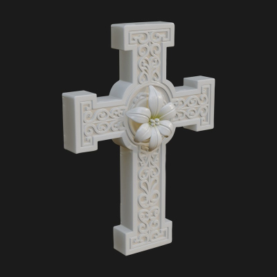 Carved Relief Wall Cross Design 302 3D Print Model