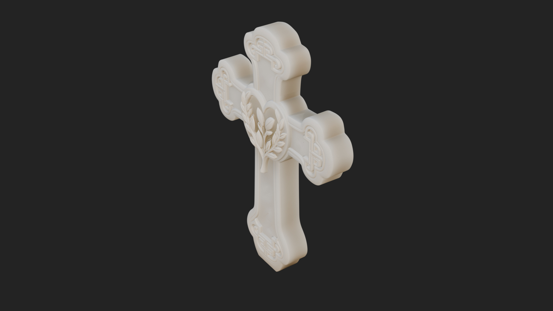 Carved Relief Wall Cross Design 305 3D Print Model 3D Model