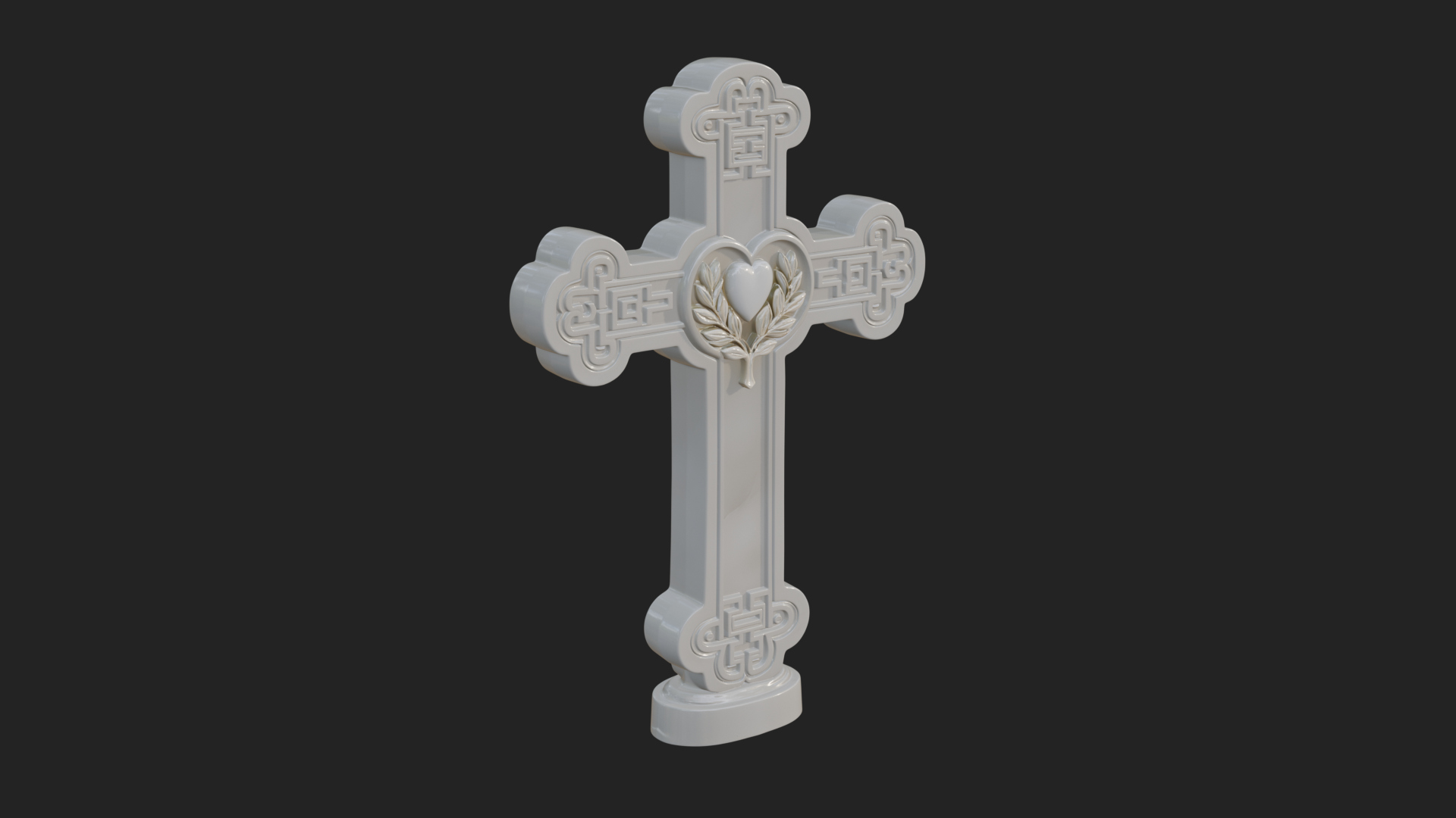 Carved Relief Wall Cross Design 306 3D Print Model 3D Model