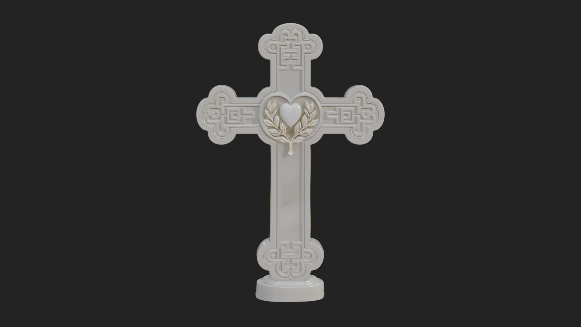 Carved Relief Wall Cross Design 306 3D Print Model 3D Model