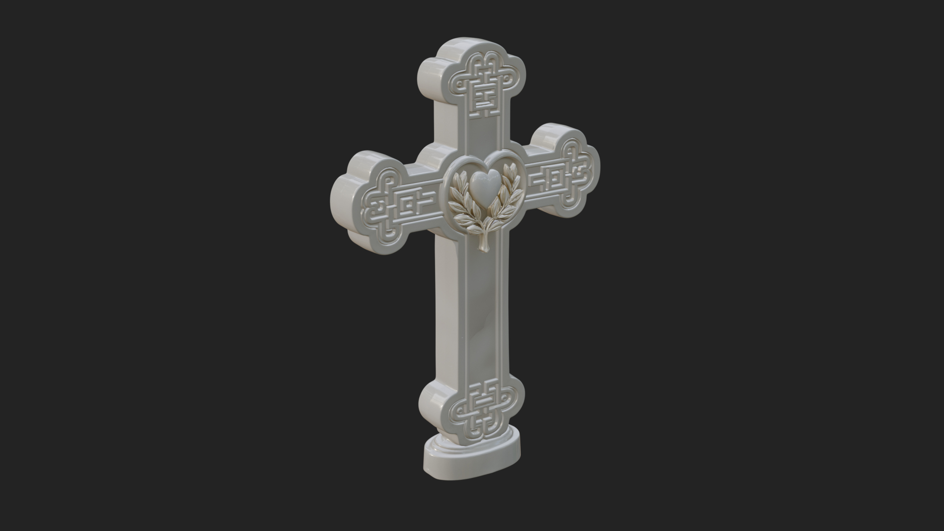 Carved Relief Wall Cross Design 306 3D Print Model 3D Model