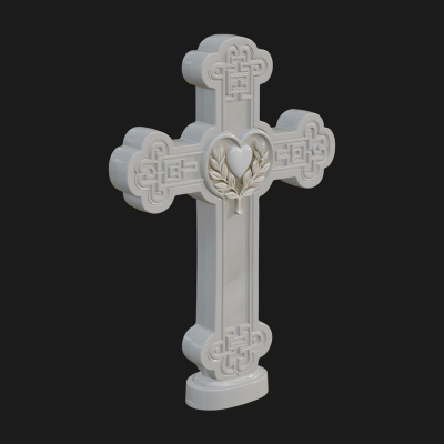 Carved Relief Wall Cross Design 306 3D Print Model