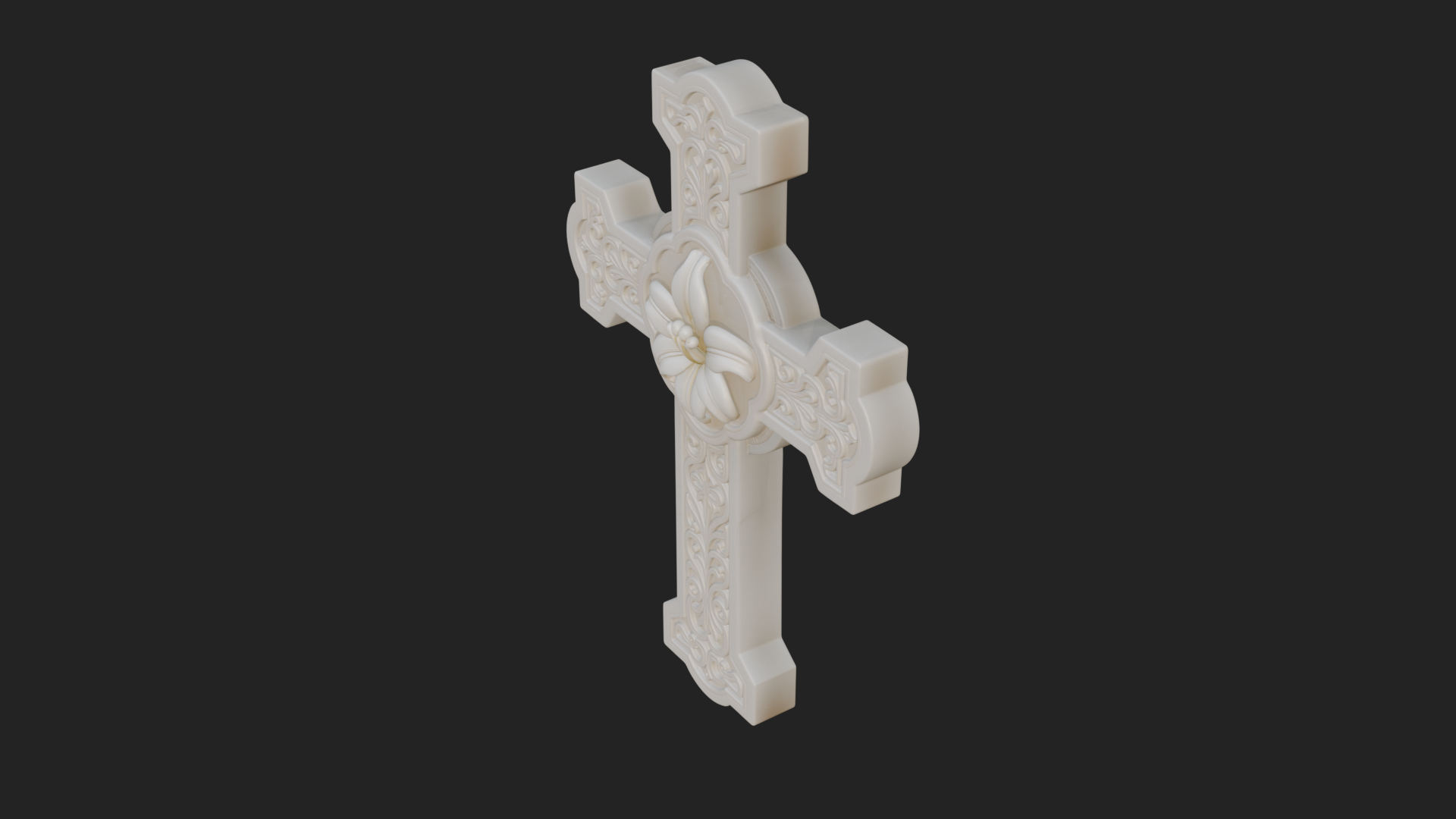 Carved Relief Wall Cross Design 307 3D Print Model 3D Model