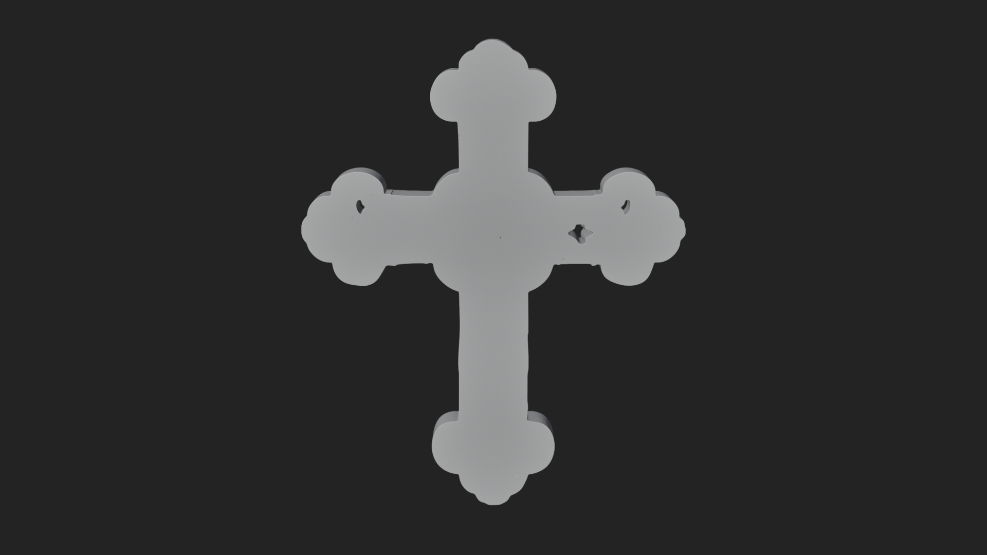 Carved Relief Wall Cross Design 308 3D Print Model 3D Model