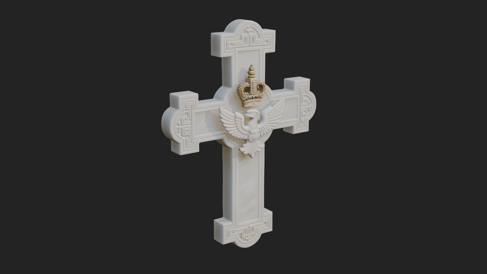 Carved Relief Wall Cross Design 311 3D Print Model 3D Model