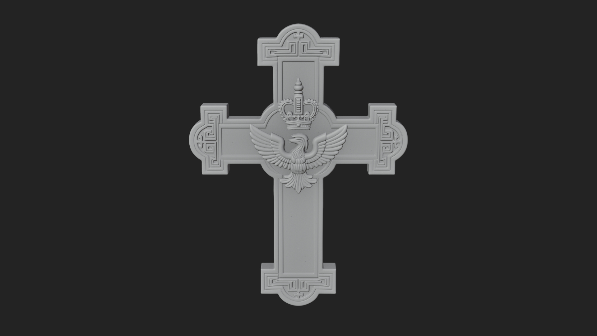 Carved Relief Wall Cross Design 311 3D Print Model 3D Model
