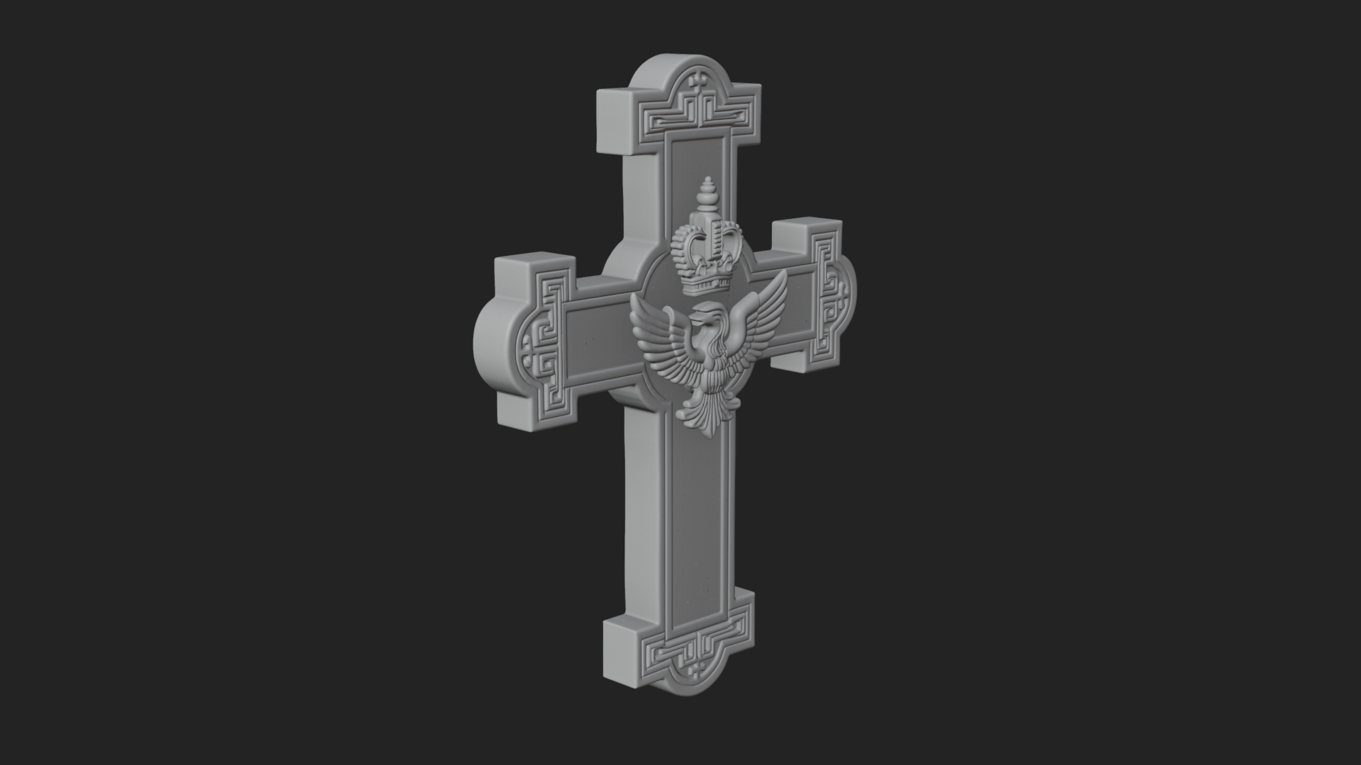 Carved Relief Wall Cross Design 311 3D Print Model 3D Model