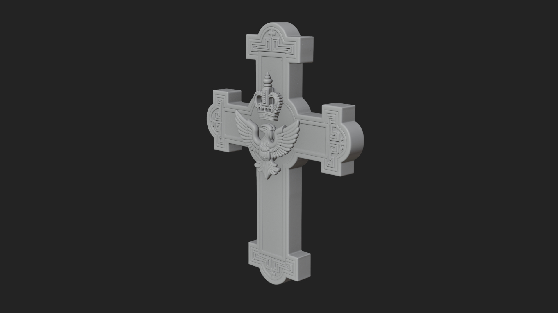 Carved Relief Wall Cross Design 311 3D Print Model 3D Model