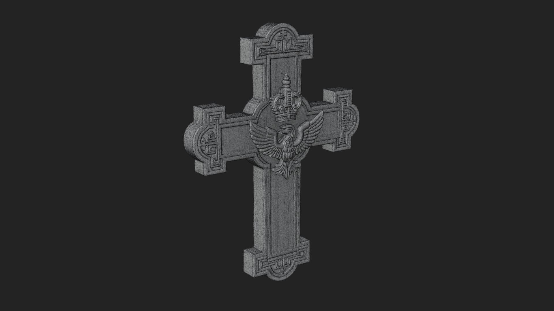 Carved Relief Wall Cross Design 311 3D Print Model 3D Model