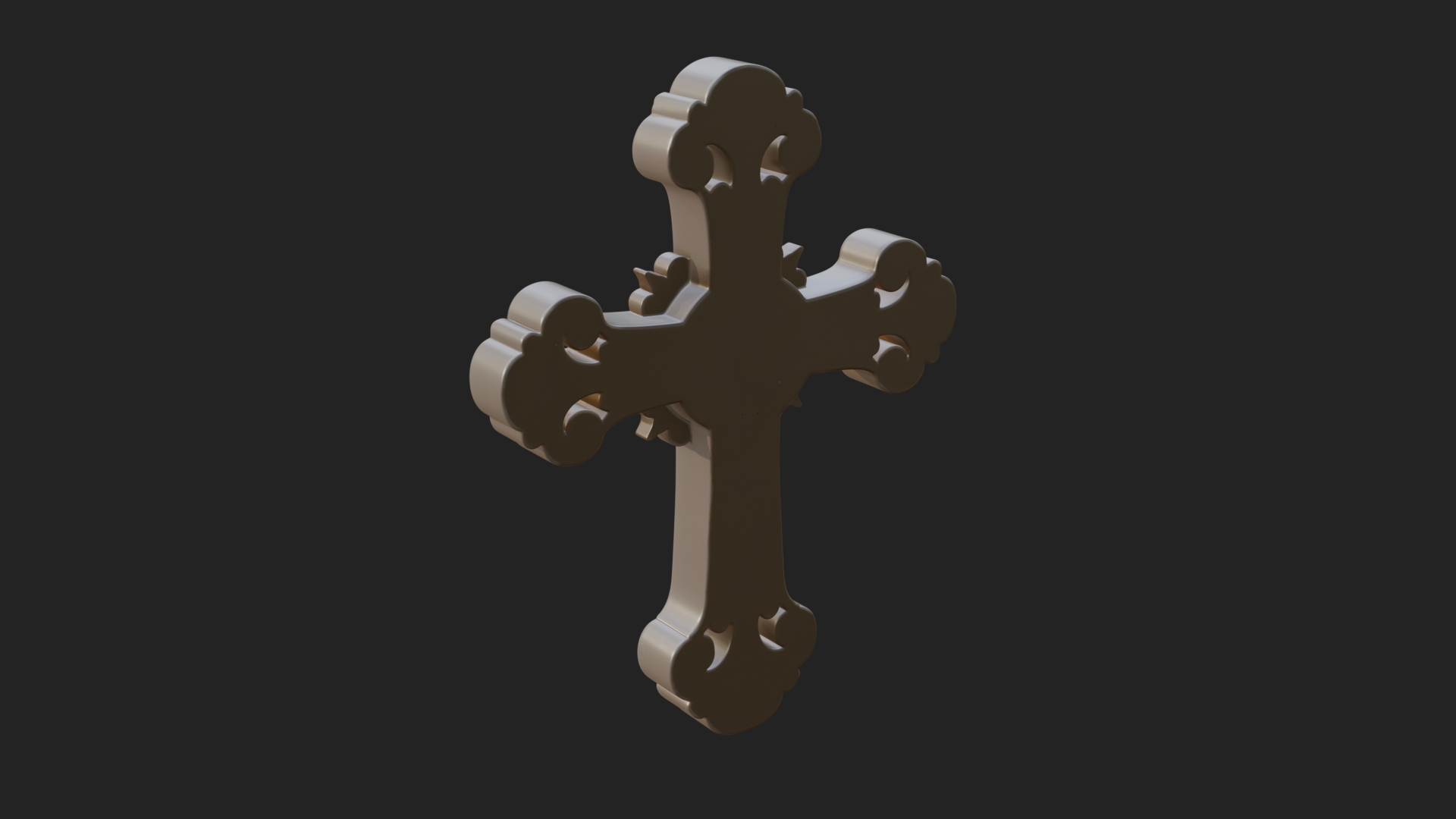 Carved Relief Wall Cross Design 312 3D Print Model 3D Model