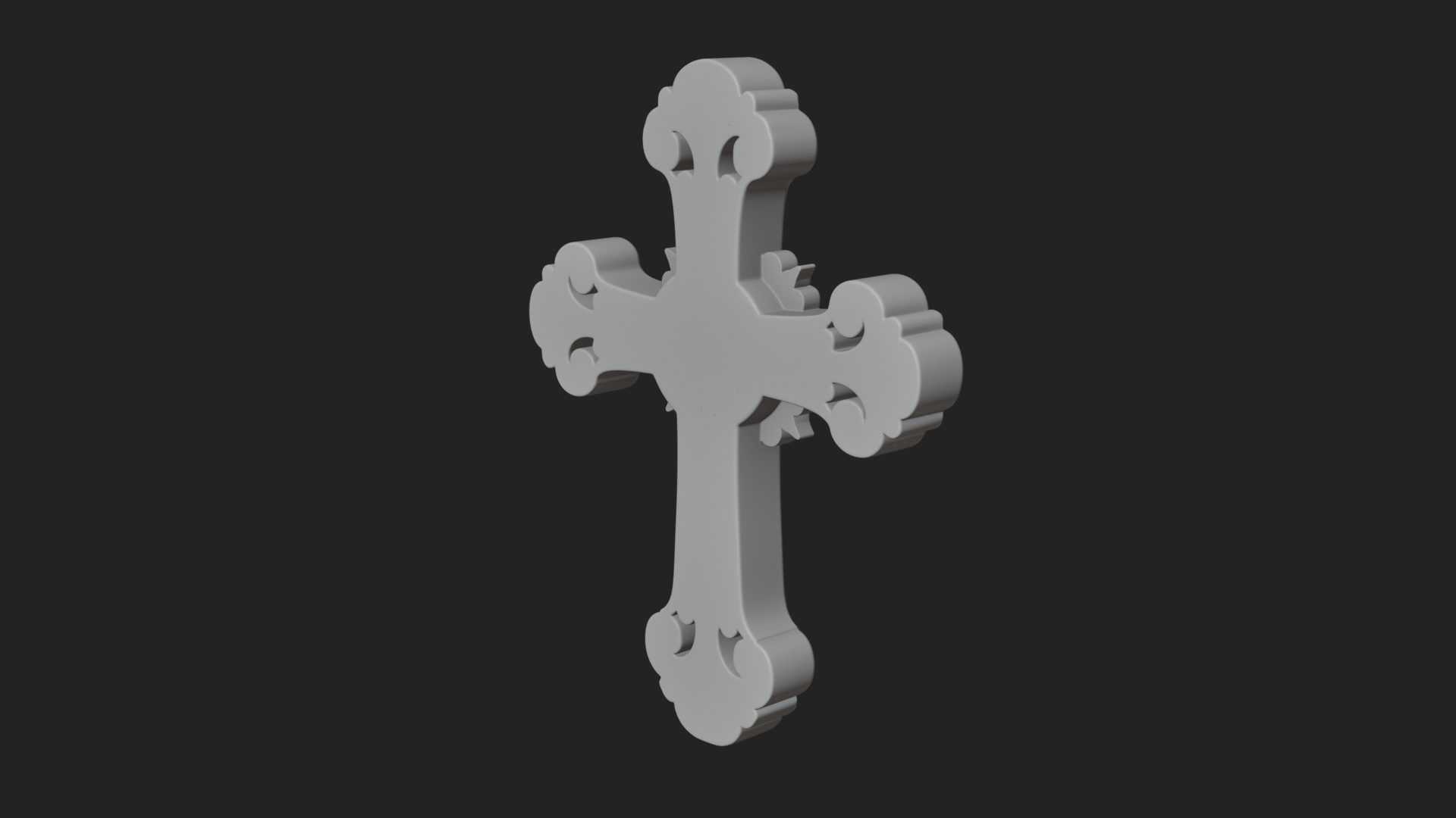Carved Relief Wall Cross Design 312 3D Print Model 3D Model