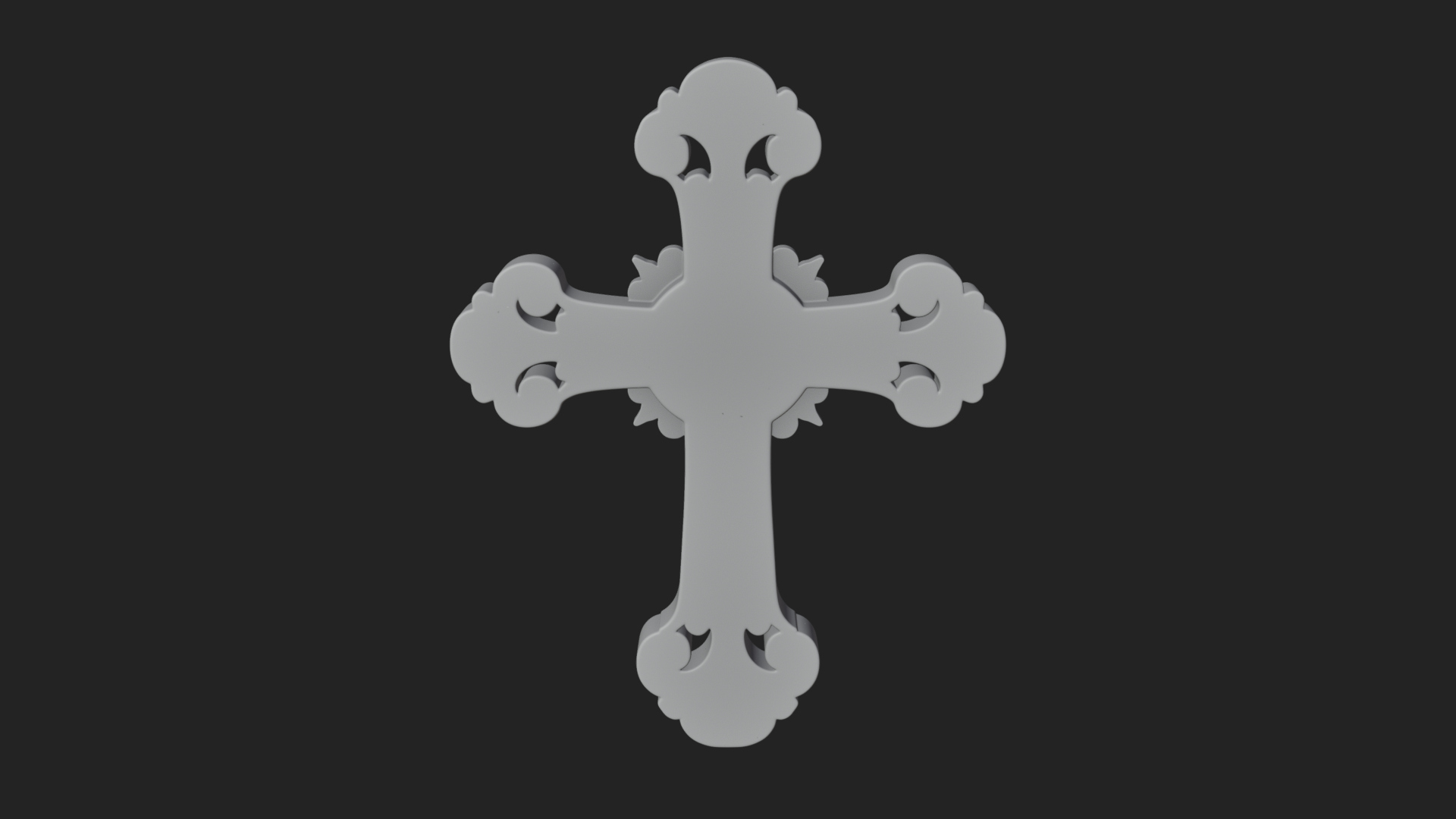 Carved Relief Wall Cross Design 312 3D Print Model 3D Model