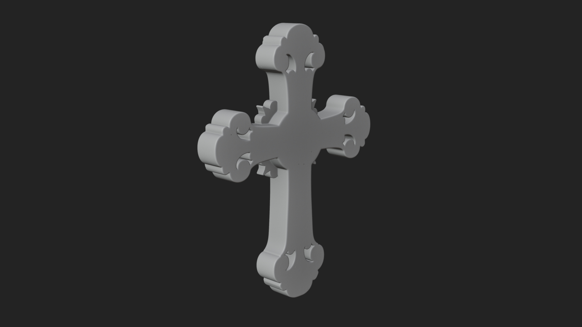 Carved Relief Wall Cross Design 312 3D Print Model 3D Model