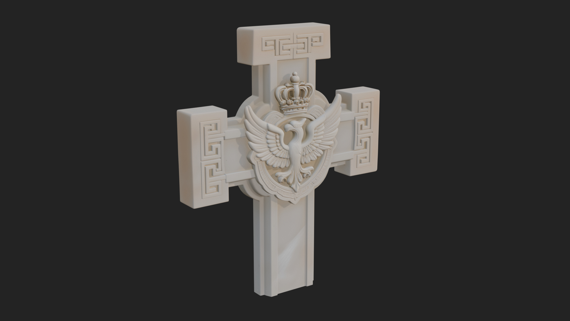 Carved Relief Wall Cross Design 313 3D Print Model 3D Model