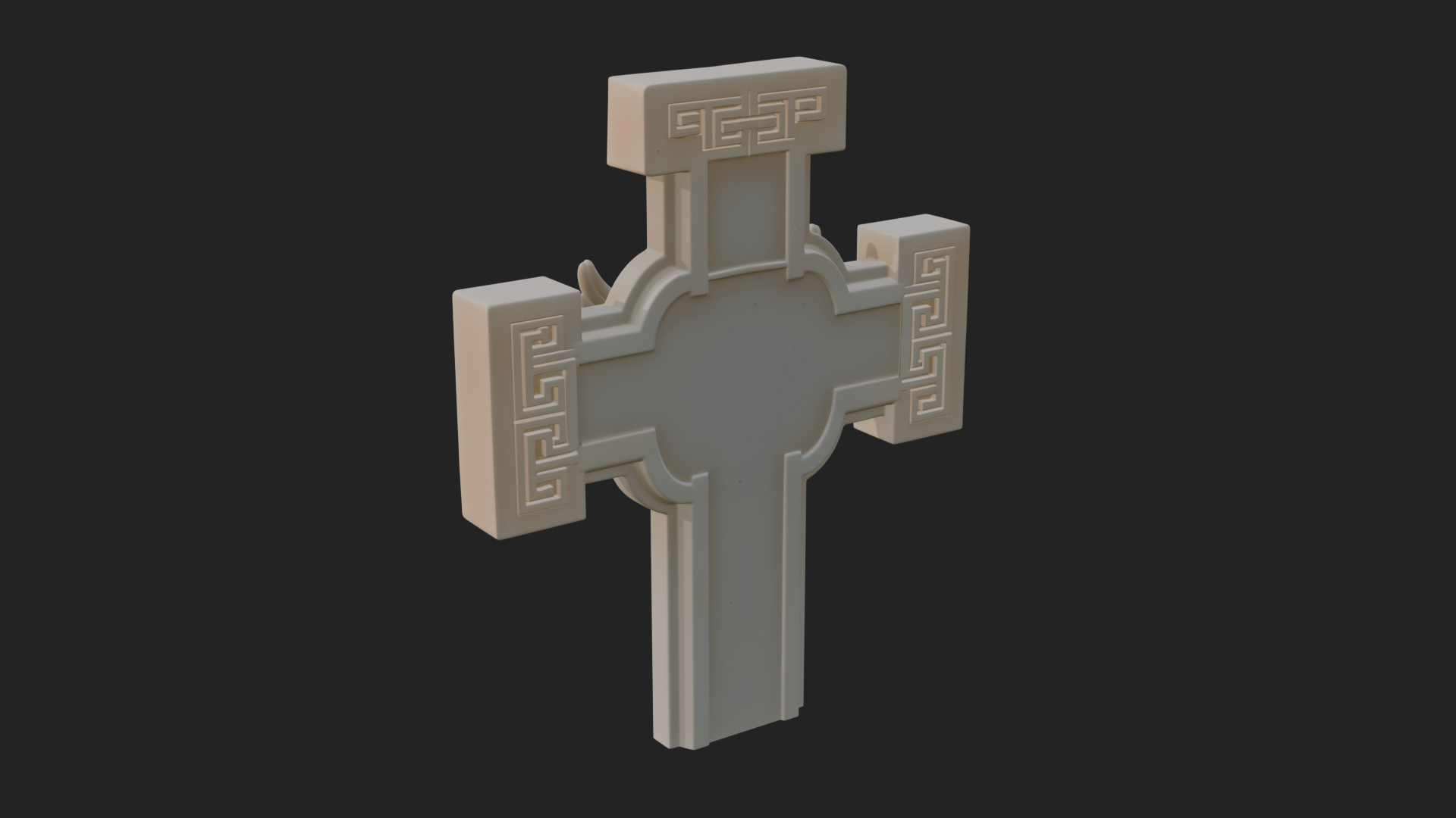 Carved Relief Wall Cross Design 313 3D Print Model 3D Model