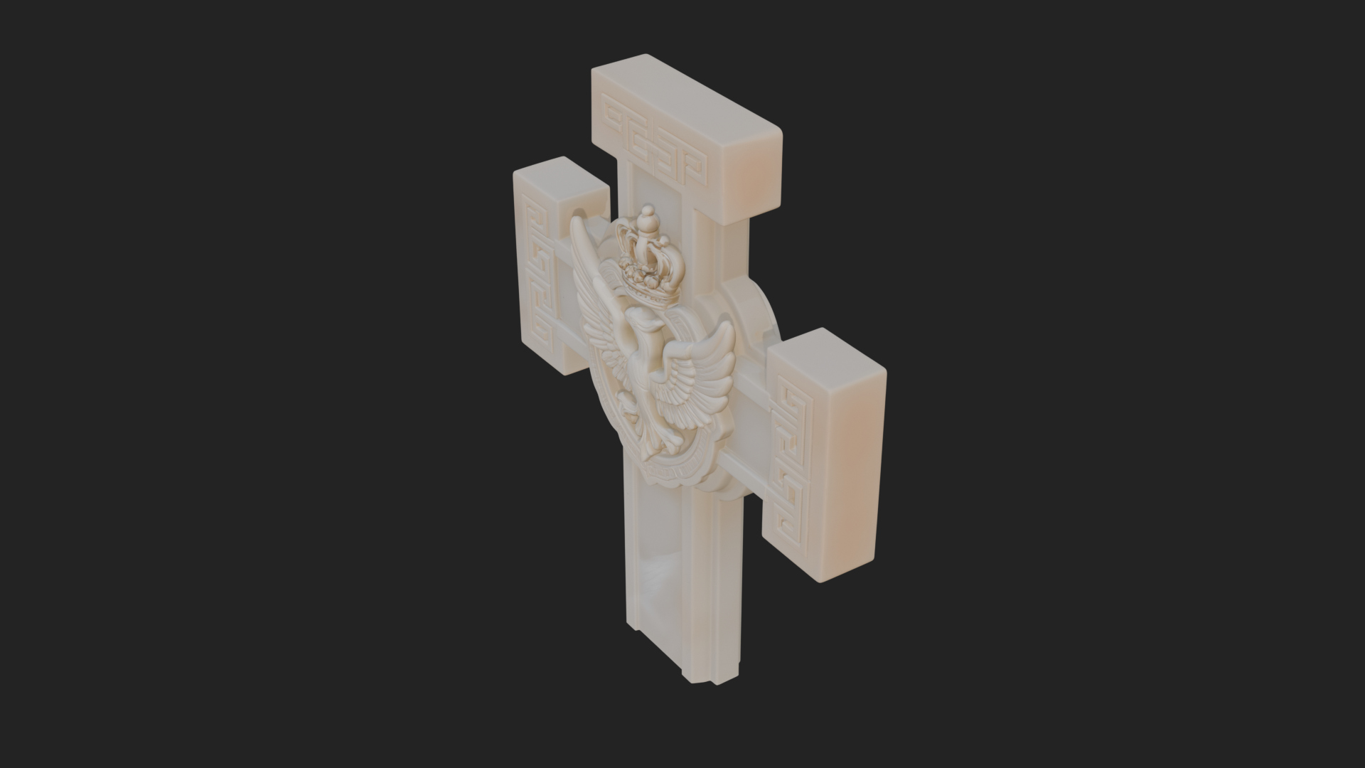 Carved Relief Wall Cross Design 313 3D Print Model 3D Model