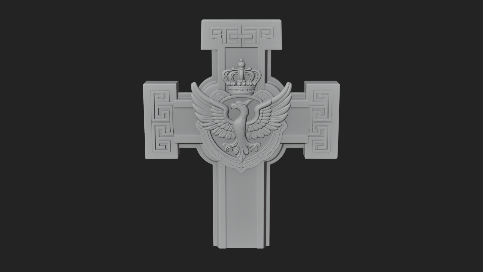 Carved Relief Wall Cross Design 313 3D Print Model 3D Model