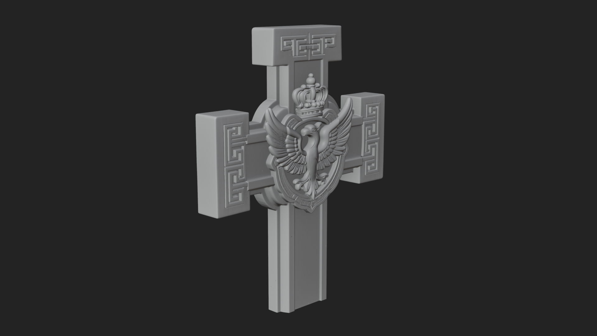 Carved Relief Wall Cross Design 313 3D Print Model 3D Model