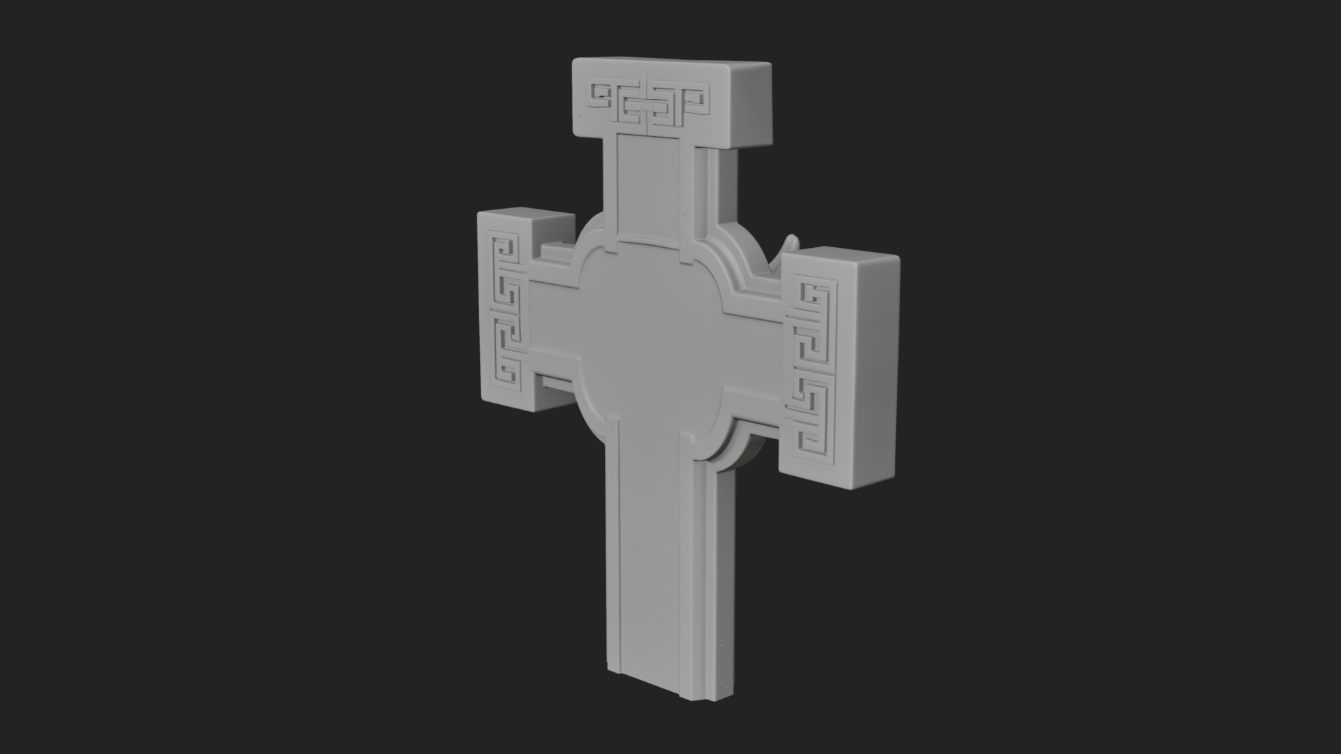 Carved Relief Wall Cross Design 313 3D Print Model 3D Model