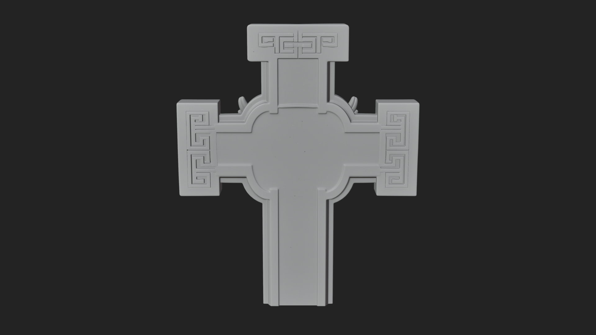 Carved Relief Wall Cross Design 313 3D Print Model 3D Model