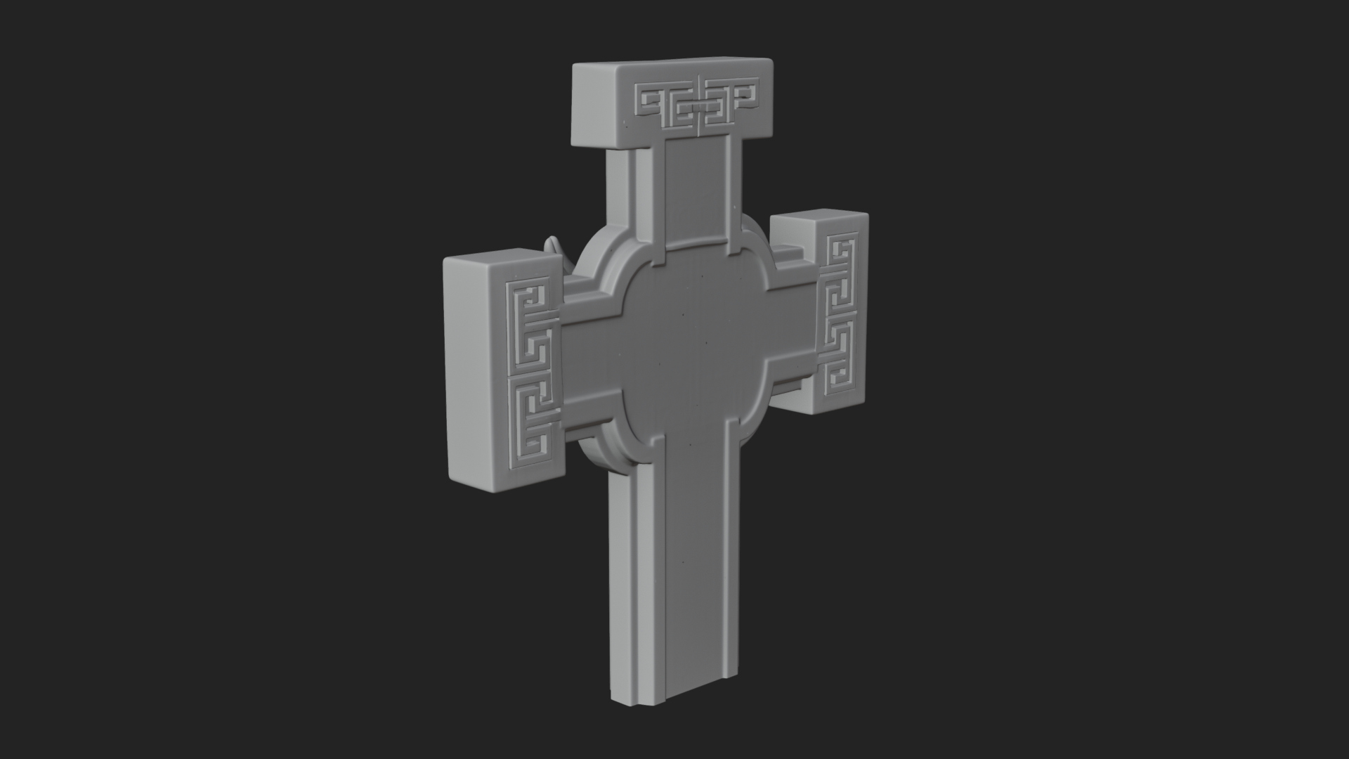 Carved Relief Wall Cross Design 313 3D Print Model 3D Model