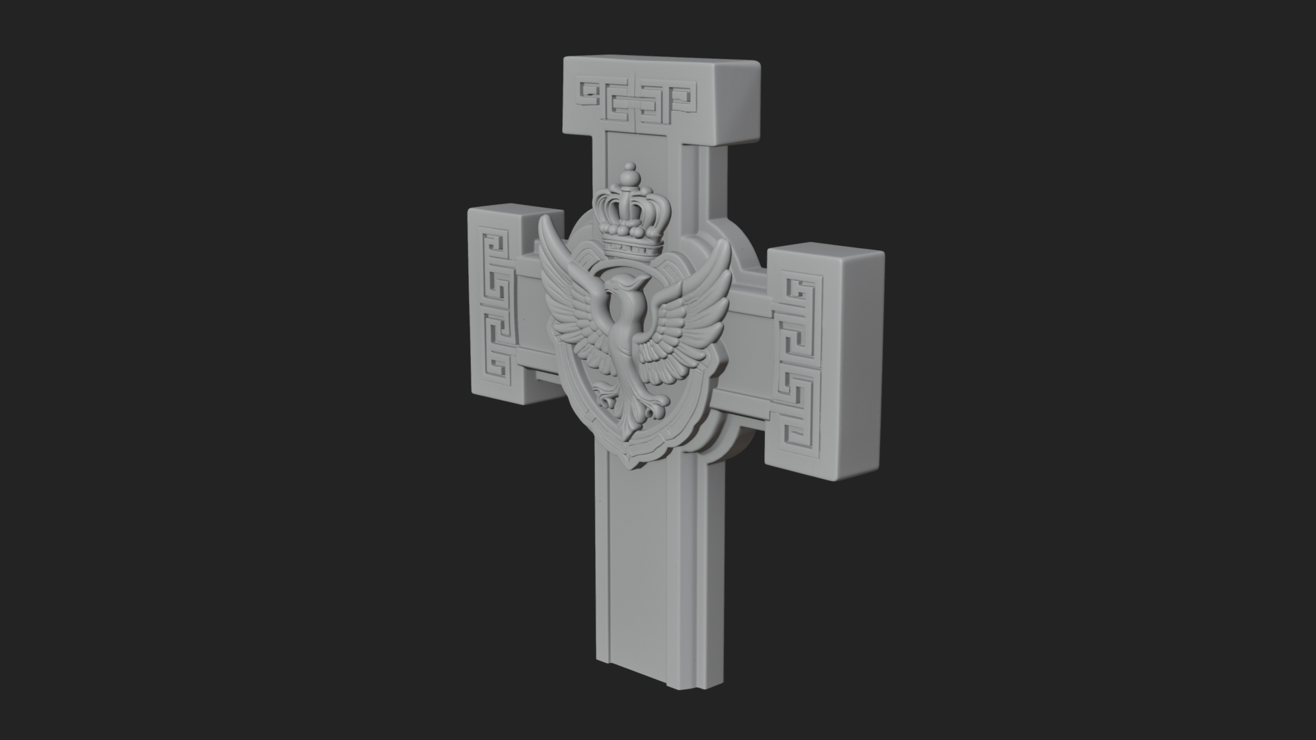 Carved Relief Wall Cross Design 313 3D Print Model 3D Model