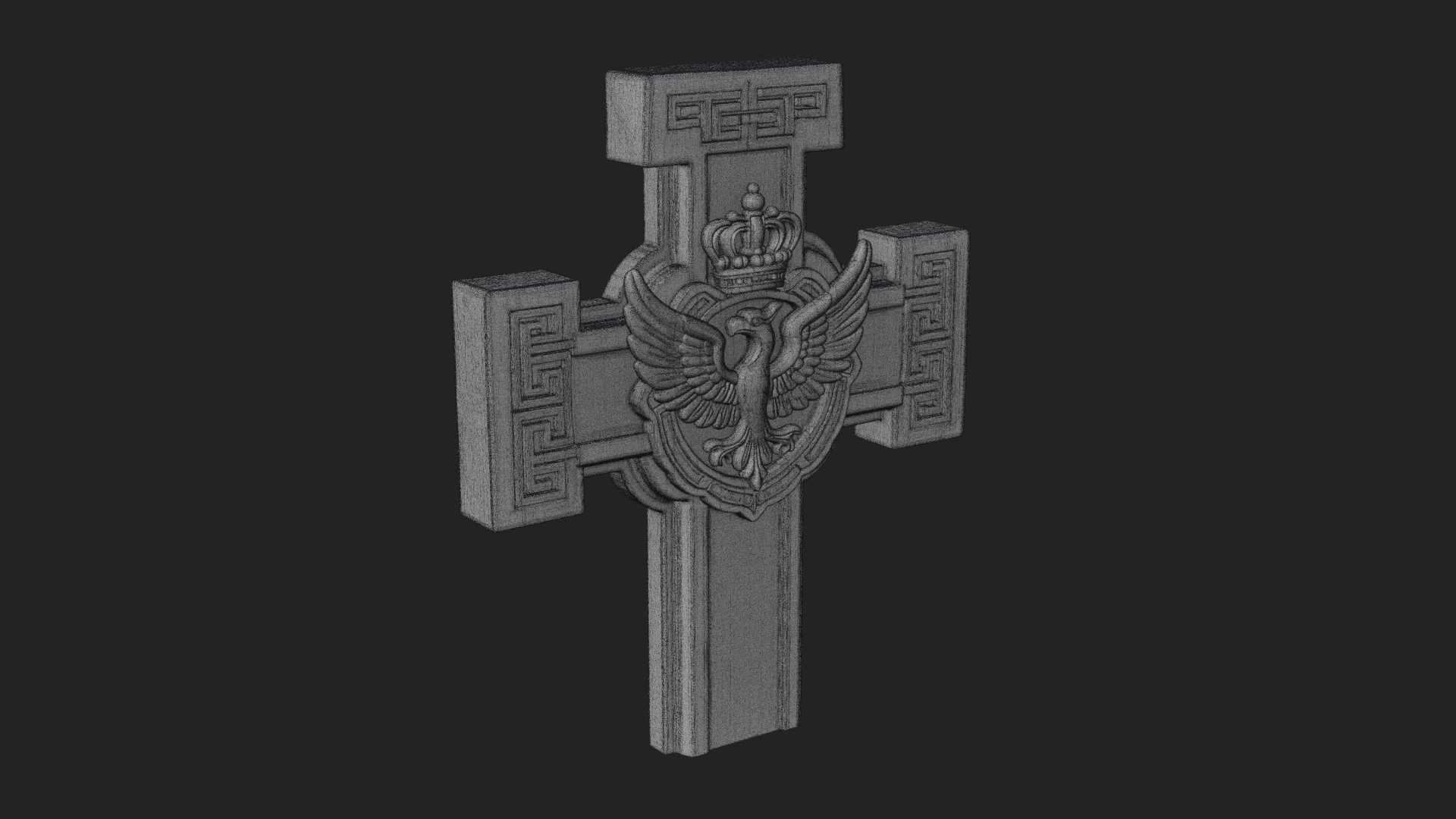 Carved Relief Wall Cross Design 313 3D Print Model 3D Model