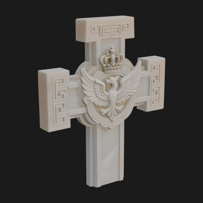 Carved Relief Wall Cross Design 313 3D Print Model