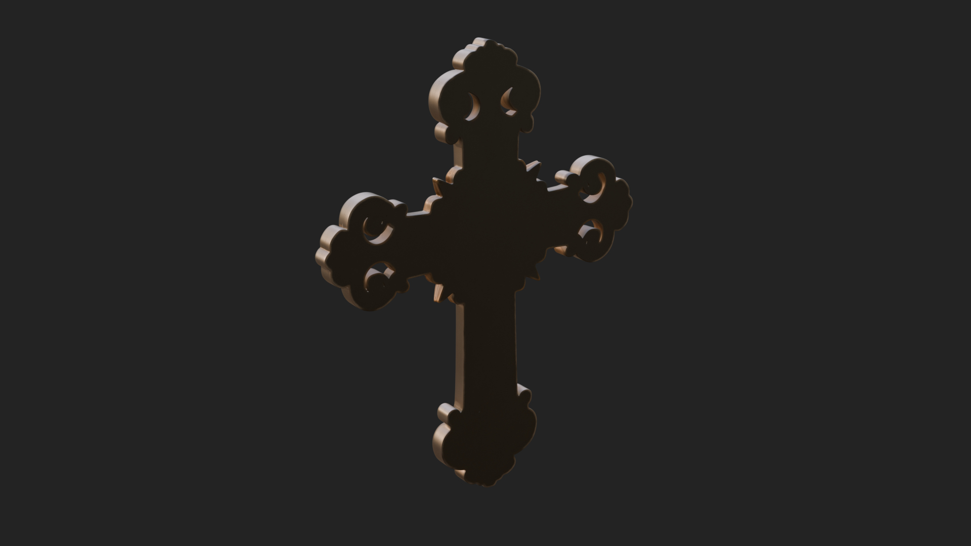 Carved Relief Wall Cross Design 315 3D Print Model 3D Model
