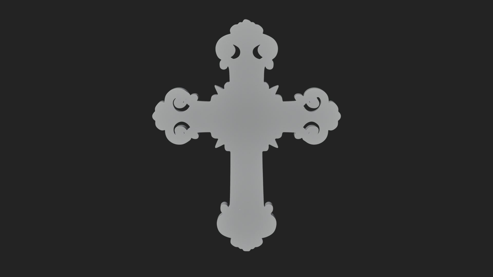 Carved Relief Wall Cross Design 315 3D Print Model 3D Model