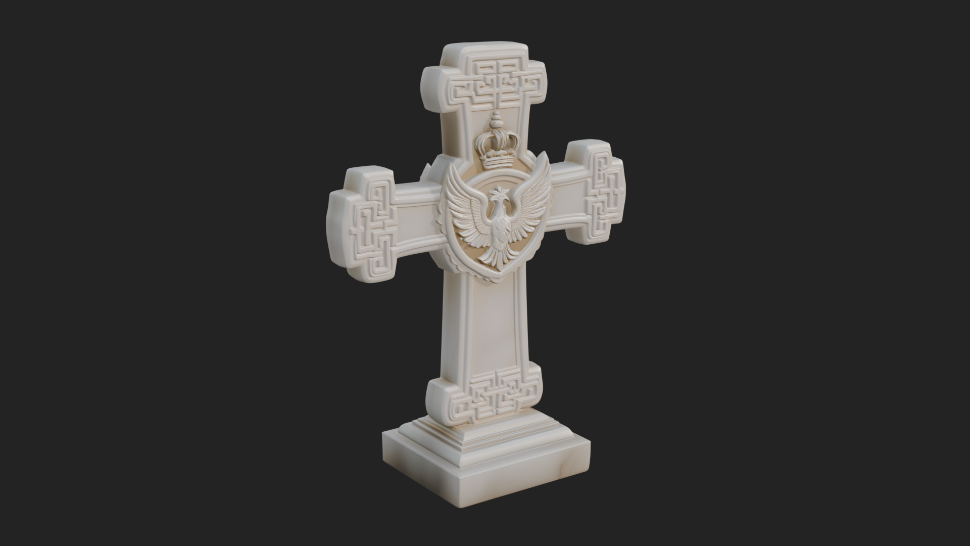 Carved Relief Wall Cross Design 317 3D Print Model 3D Model